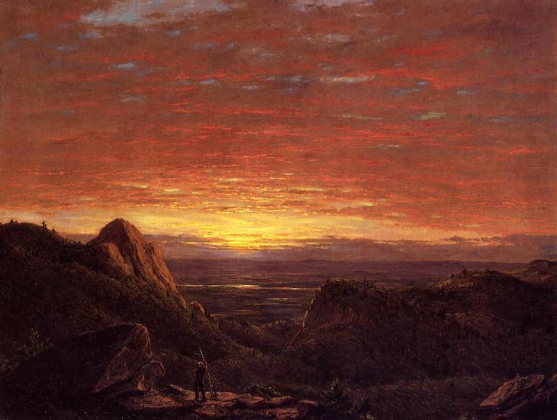 Frederic Edwin Church Morning, Looking East over the Hudson Valley from the Catskill Mountains oil painting image